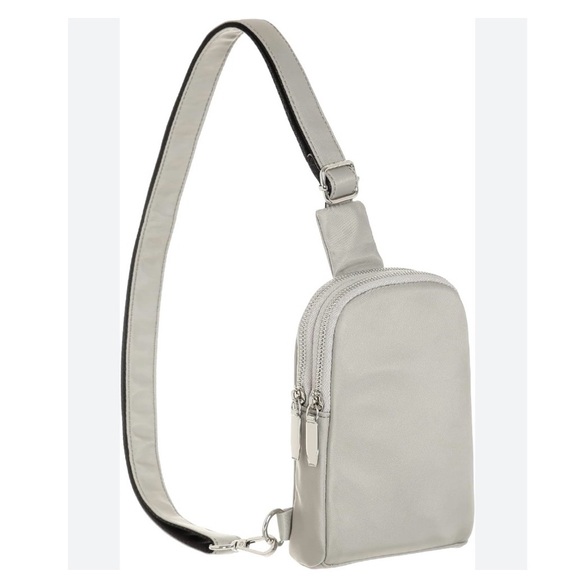 Inicat Handbags - NWOT Inicat Crossbody Sling Bag Gray Casual Travel Adjustable Nylon Utility